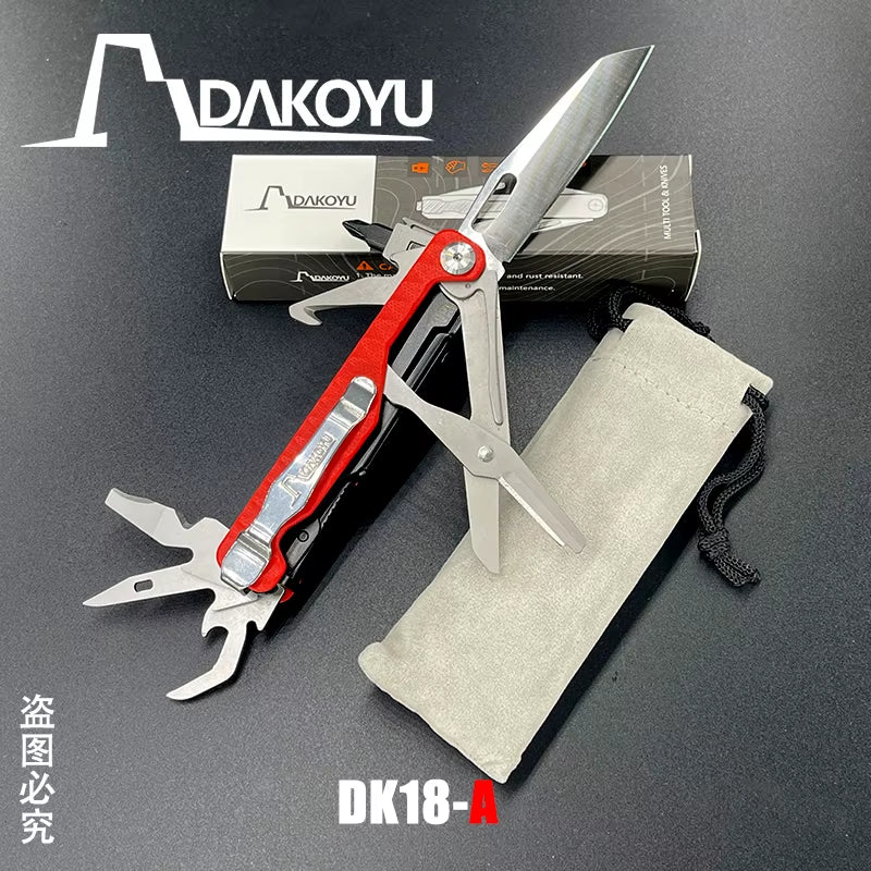 NEW  18 in 1 Folding Multitool Multi-Functional Combination Tool Folding Scissors EDC Outdoor Equipment