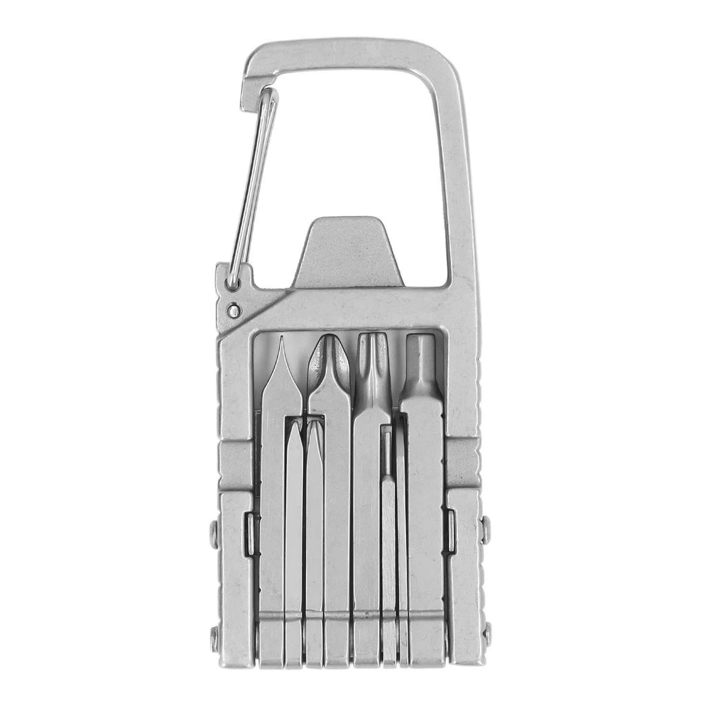 Keychain Multitool 12 in 1 Folding Multi Tool Stainless Steel Outdoor Screwdriver Bit Keychain Multitool Folding Outdoor Tool