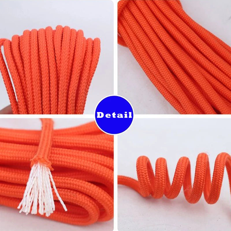 500Cm Reflective Survival Rope Wear-Resistant Fire Rescue Rope Portable Water Life Buoy Emergency Survival Gear Outdoor Tools