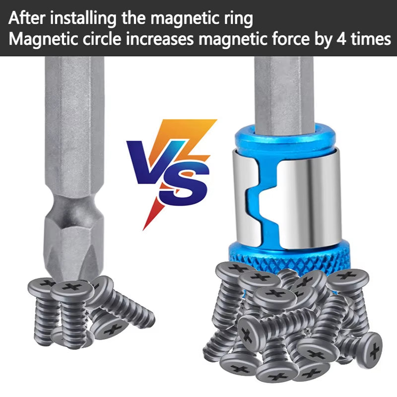 Universal 1 PCS Magnetic Ring Alloy Magnetic Ring Screwdriver Bits Anti-Corrosion Strong Magnetizer Drill Bit Magnetic Ring