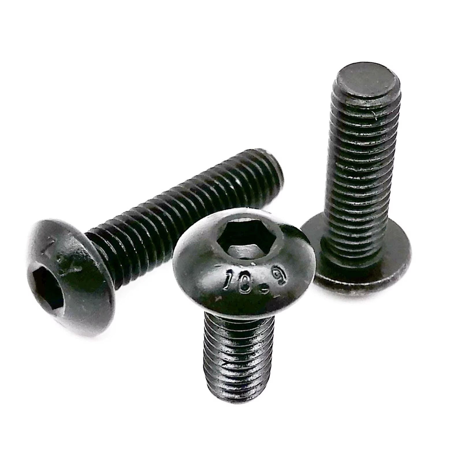400/2100Pcs M1.6 M2 M2.5 M3 M4 M5 Black Grade 10.9 Steel Hex Hexagon Socket Button round Head Screw Bolt Nut Washer Set Kit Box