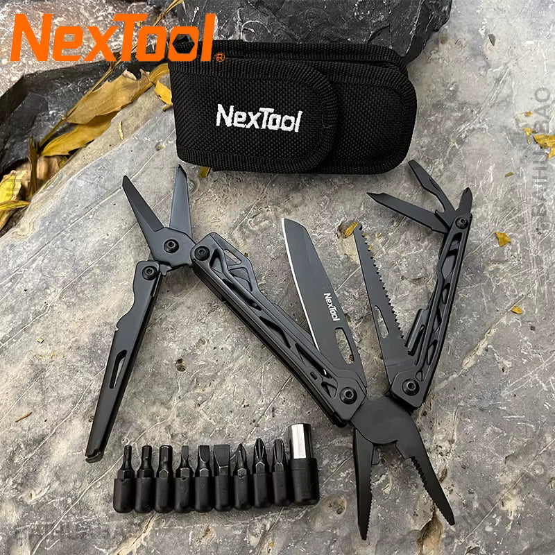 Black Knight 11 in 1 Multitool Pliers EDC Outdoor Survival Folding Scissors Multi Tool with Optional Kydex Sheath