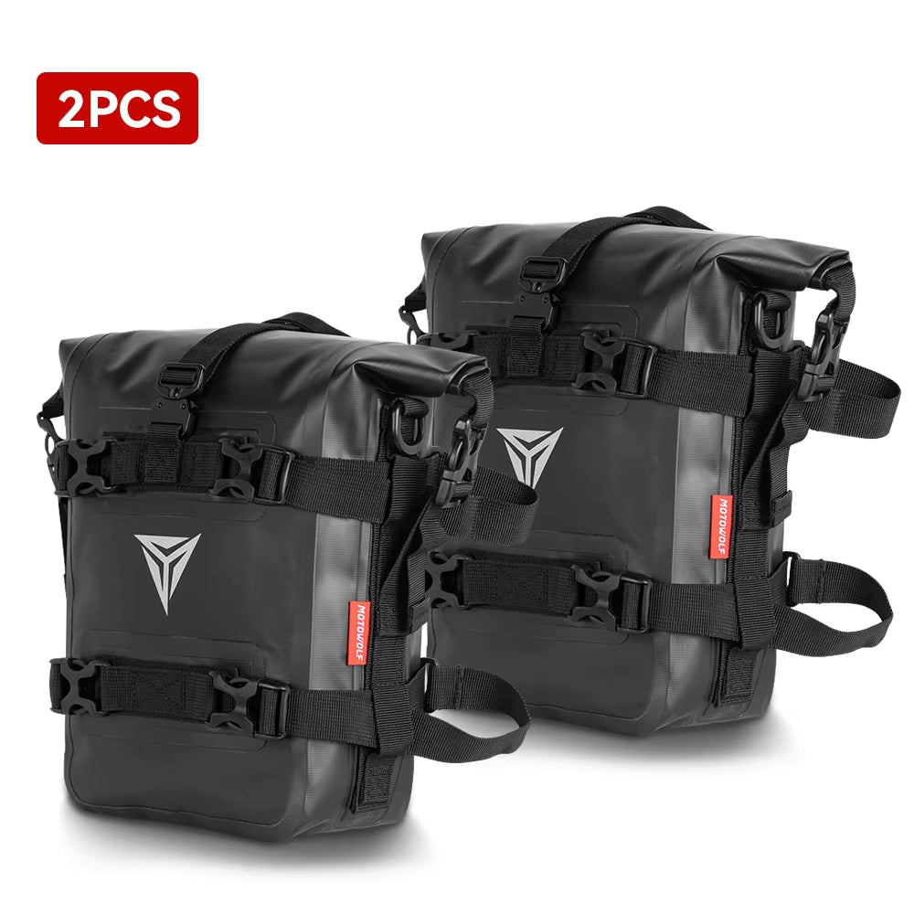 Outdoor Tank Side Bag Motorcycle Saddle Bag Tool Pack Crash Bar Bag Waterproof Moto Bumper Dry Bag 8L Large Capacity for 1250 GS