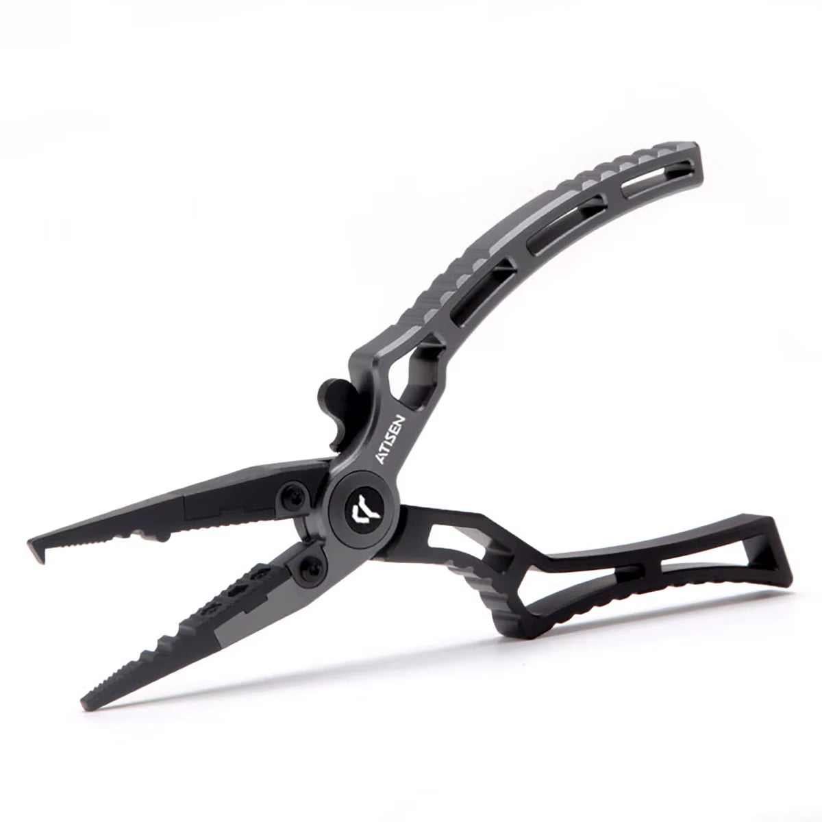 Booms Fishing X1 Aluminum Fishing Pliers Saltwater, Surf Fishing Tackle Kit, Fishing Multitool Hook Remover Braided Fishing Line