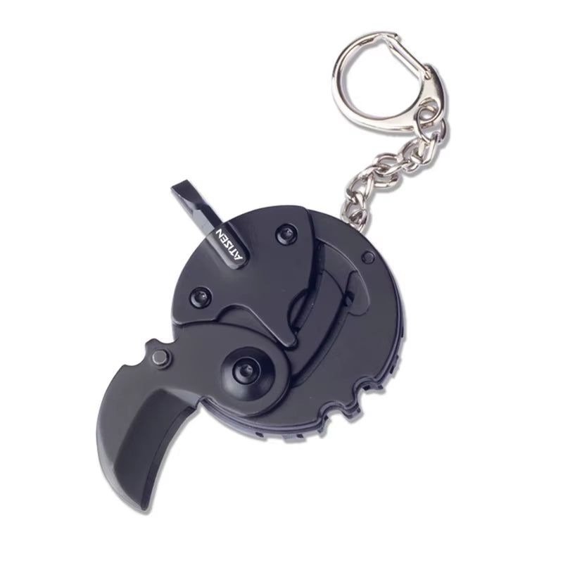 Mountaineering Buckle Keychain Clip, Anti-Loss Keychain and Quick Release Backpack Buckle/Hook Strap Multitool for Men and Women