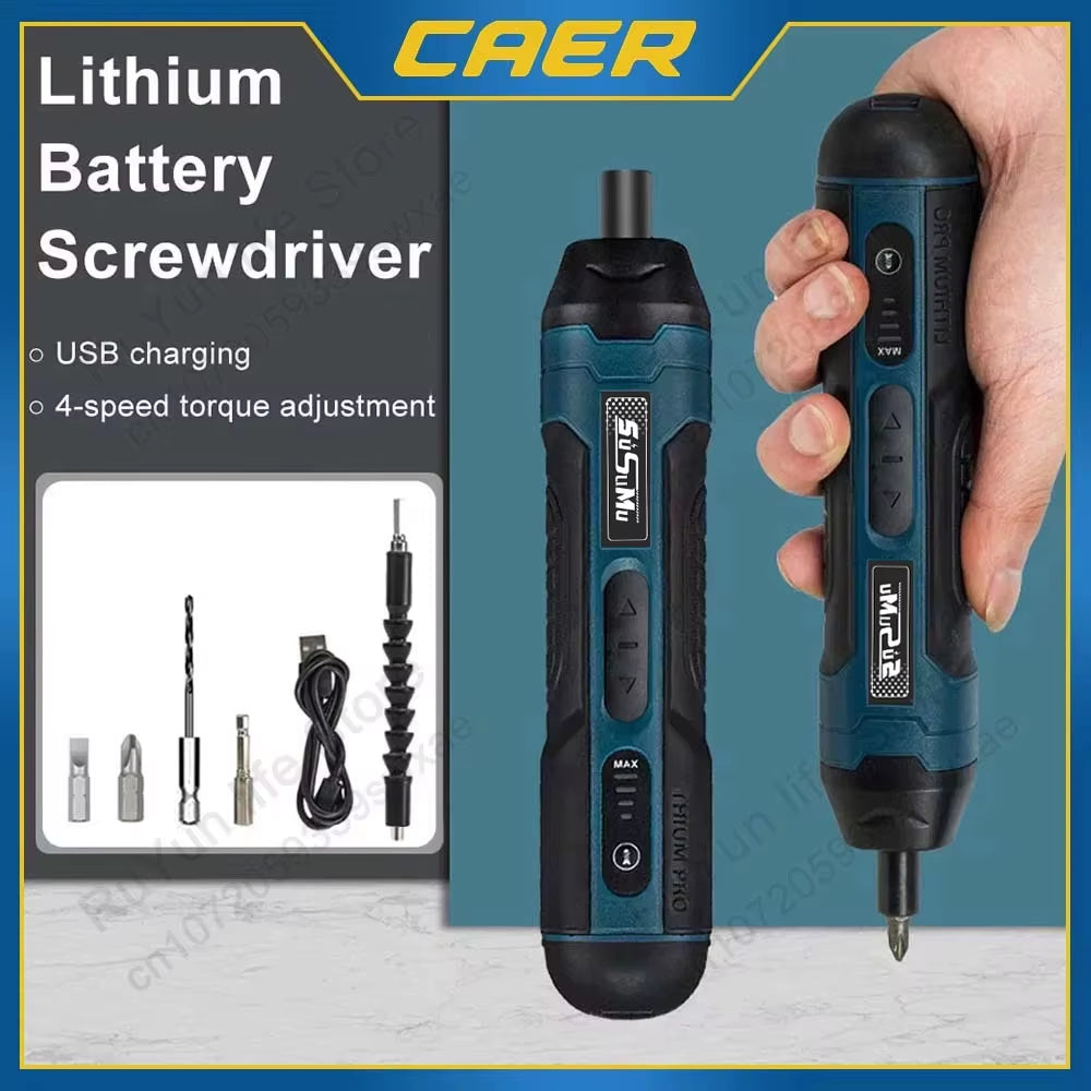 Mini Electric Screwdriver Set USB Rechargeable 1300Mah Adjustment Power Dril Multi-Function Disassembly Torque Repair Tools Kit