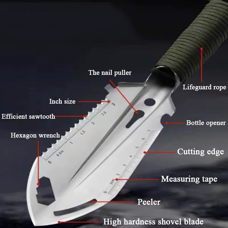 Camping Portable Engineer Shovel Hiking Trowel Field Survival Tools Backpacking Ultralight Small Multitool Ordnance Shovel