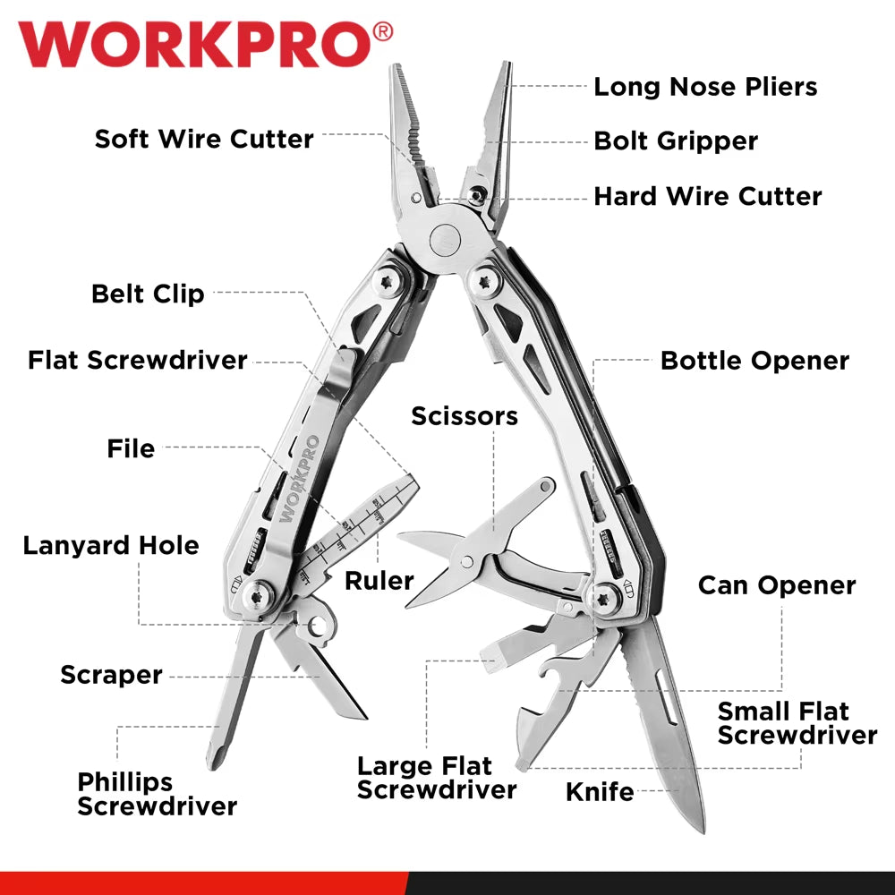 MOSSY OAK Multi Tool Plier Wire Stripper Folding Plier Outdoor Camping Multitool Portable Folding Pocket Pliers