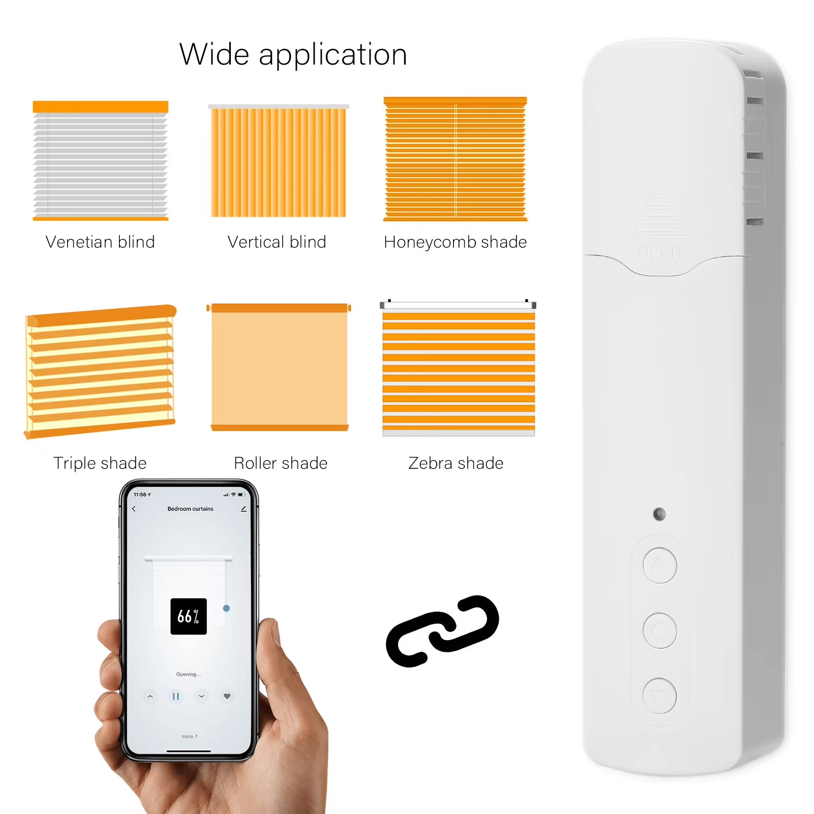 Tuya WIFI Smart Electric Curtain Motor Chain Roller Blinds Pull Bead Curtain Switch System for Alexa Google Home Voice Control