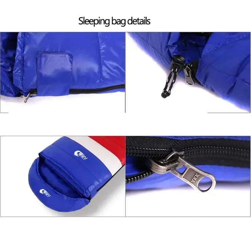 White Duck down Outdoor Camping Sleeping Bag Suitable for Adult Winter Keep Warm