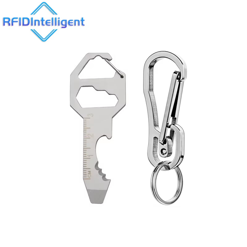 Portable Multi-Function Bottle Opener Keychain Hexagon Socket Screwdriver Stainless Steel EDC Tools Self Defense Supplies