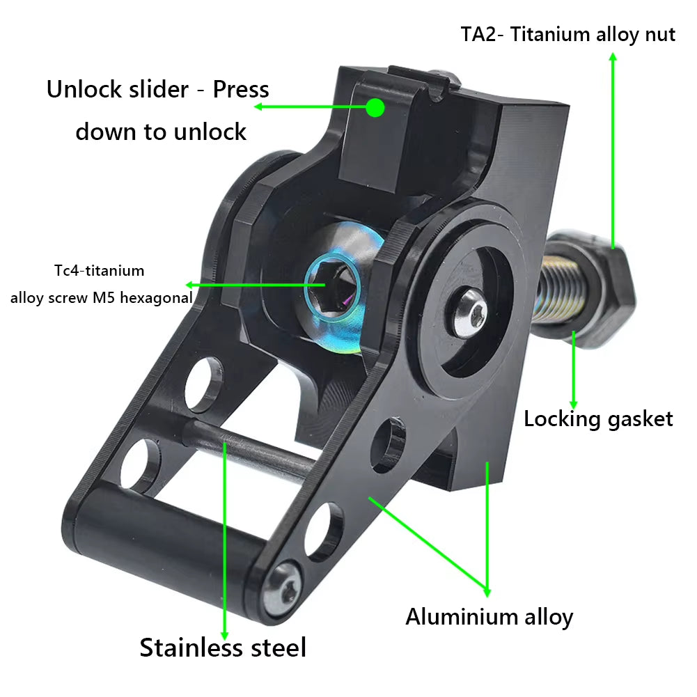 Folding Bicycle Quick Release C Buckle Bike Handle Quick Release Buckle Aluminium Bicycle Faucet Handlebar C Buckle for Brompto