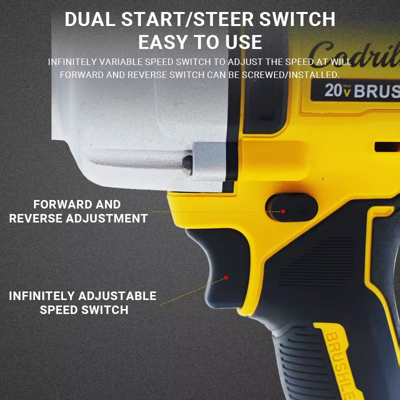 For Dewalt Battery PIN DCF900 Electric Impact Wrench 2600RPM Cordless Brushless 1/2" Three Speed Adjustment Tire Removal Tool