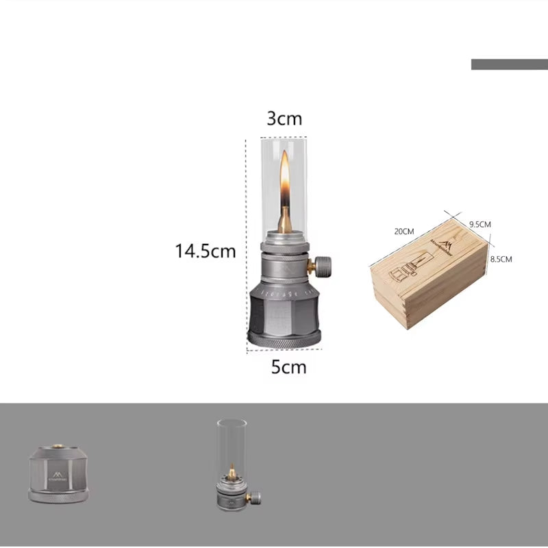Outdoor Gas Light Set Mountainhiker Picnic Camping Retro Decorative Ambience Creative Desktop Bedside Gas Lamps and Accessories