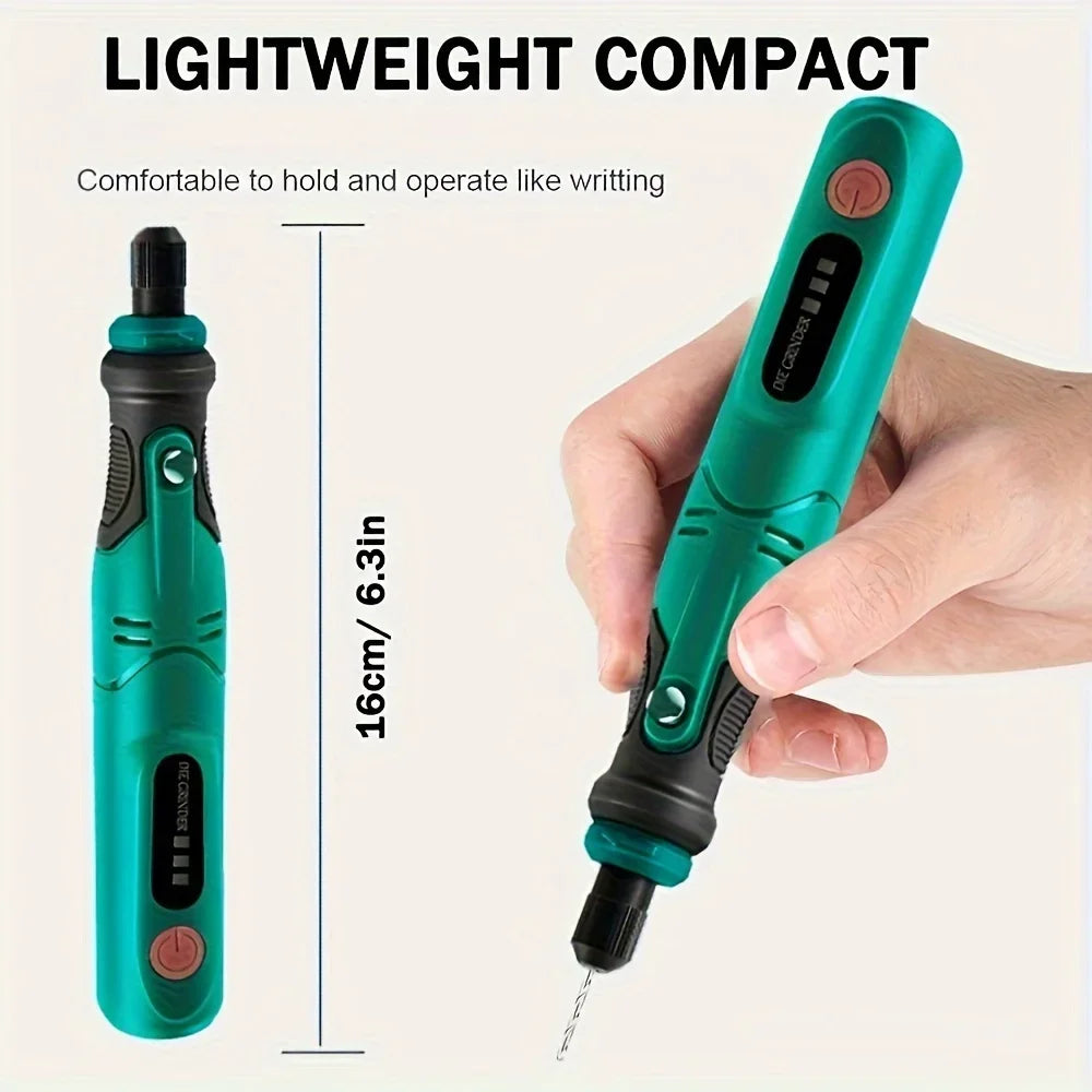 USB Cordless Rotary Tool Kit Woodworking Engraving Pen DIY for Jewelry Metal Glass Mini Wireless Drill