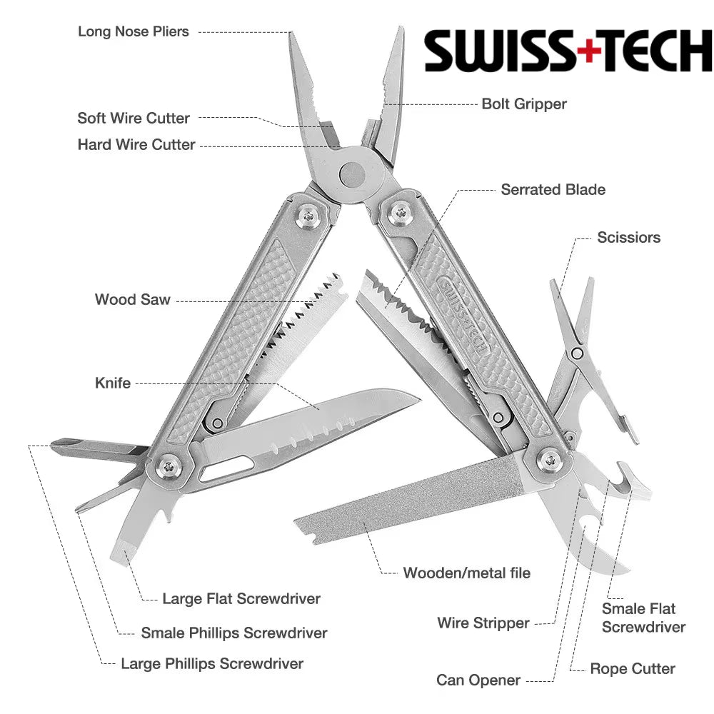 MOSSY OAK Multi Tool Plier Wire Stripper Folding Plier Outdoor Camping Multitool Portable Folding Pocket Pliers