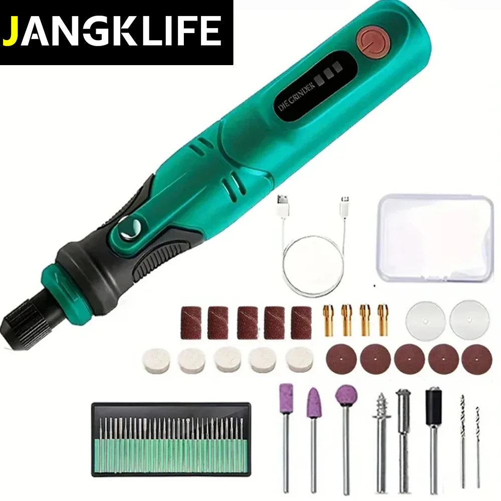 USB Cordless Rotary Tool Kit Woodworking Engraving Pen DIY for Jewelry Metal Glass Mini Wireless Drill
