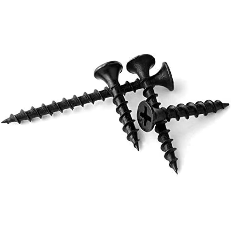 50Pcs M3.5 Black Flat Head Phillips Self-Tapping Screws Cross Recessed Tapping Screws Drywall Wood Screw Home Hardware Tool