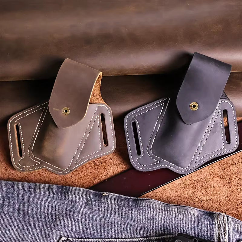 -Genuine Leather Sheath for Leatherman, SOG Multitool Holster, Outdoor Work Tool Holder, EDC Belt Pouch, Multi-Tool Case