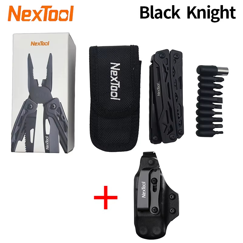 Black Knight 11 in 1 Multitool Pliers EDC Outdoor Survival Folding Scissors Multi Tool with Optional Kydex Sheath