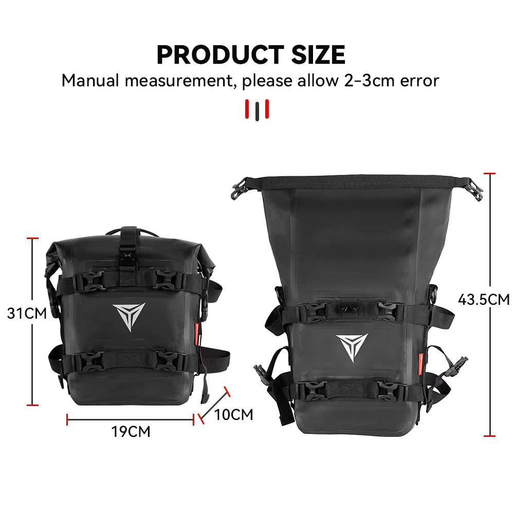 Outdoor Tank Side Bag Motorcycle Saddle Bag Tool Pack Crash Bar Bag Waterproof Moto Bumper Dry Bag 8L Large Capacity for 1250 GS