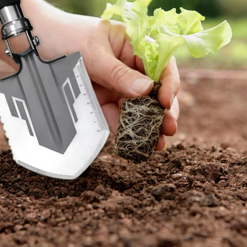 Survival Shovel Multitool Folding Survival Shovel and Camping Axe with Compass Heavy Duty Multitool Survival Gear for Outdoor