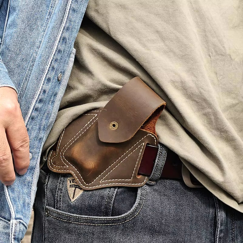 -Genuine Leather Sheath for Leatherman, SOG Multitool Holster, Outdoor Work Tool Holder, EDC Belt Pouch, Multi-Tool Case