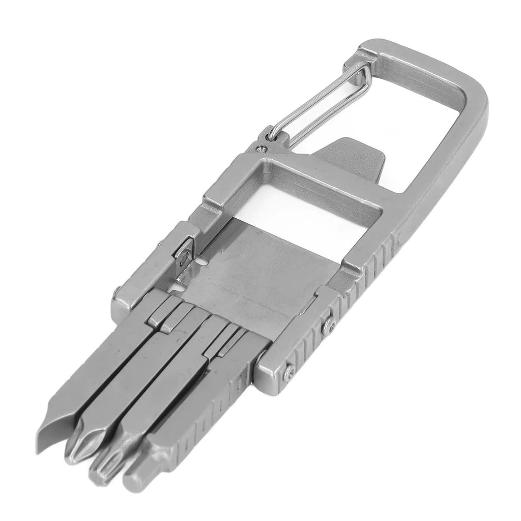 Keychain Multitool 12 in 1 Folding Multi Tool Stainless Steel Outdoor Screwdriver Bit Keychain Multitool Folding Outdoor Tool