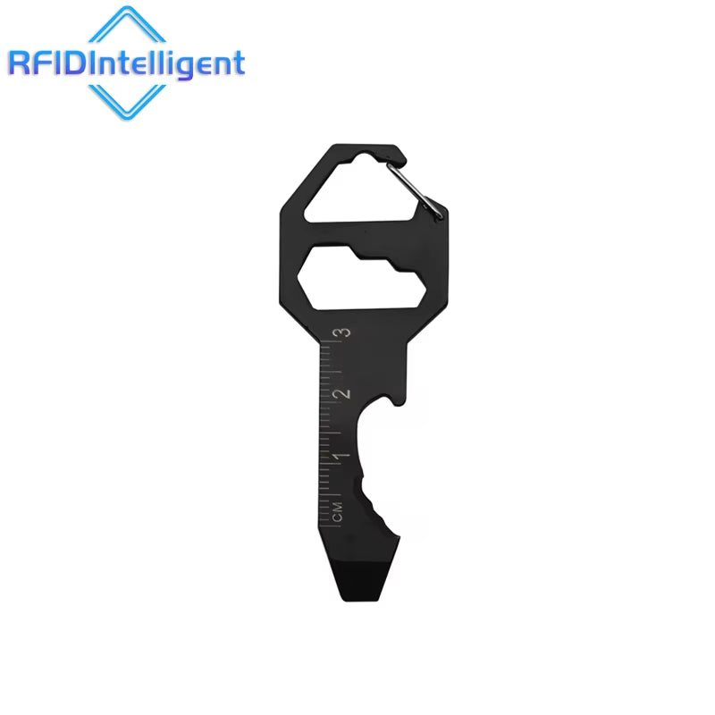 Portable Multi-Function Bottle Opener Keychain Hexagon Socket Screwdriver Stainless Steel EDC Tools Self Defense Supplies