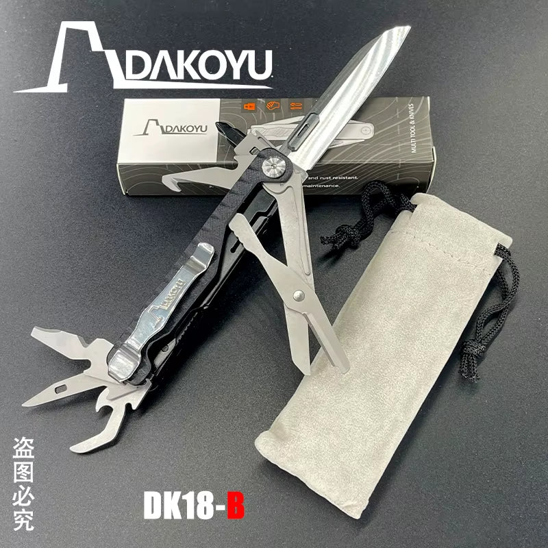 NEW  18 in 1 Folding Multitool Multi-Functional Combination Tool Folding Scissors EDC Outdoor Equipment