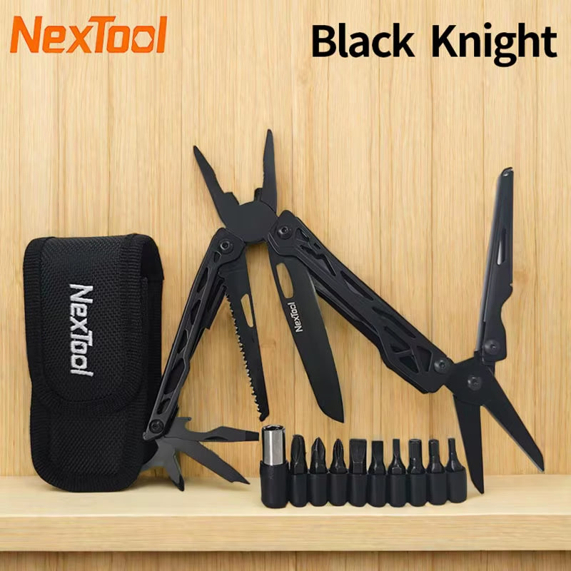 Black Knight 11 in 1 Multitool Pliers EDC Outdoor Survival Folding Scissors Multi Tool with Optional Kydex Sheath