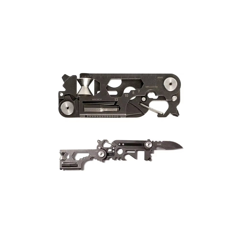 420 Grade Stainless Steel Compact Multitool Combination Tool 30 in 1 Mini Pocket Tool EDC Tool for Daily Outdoor Carrying