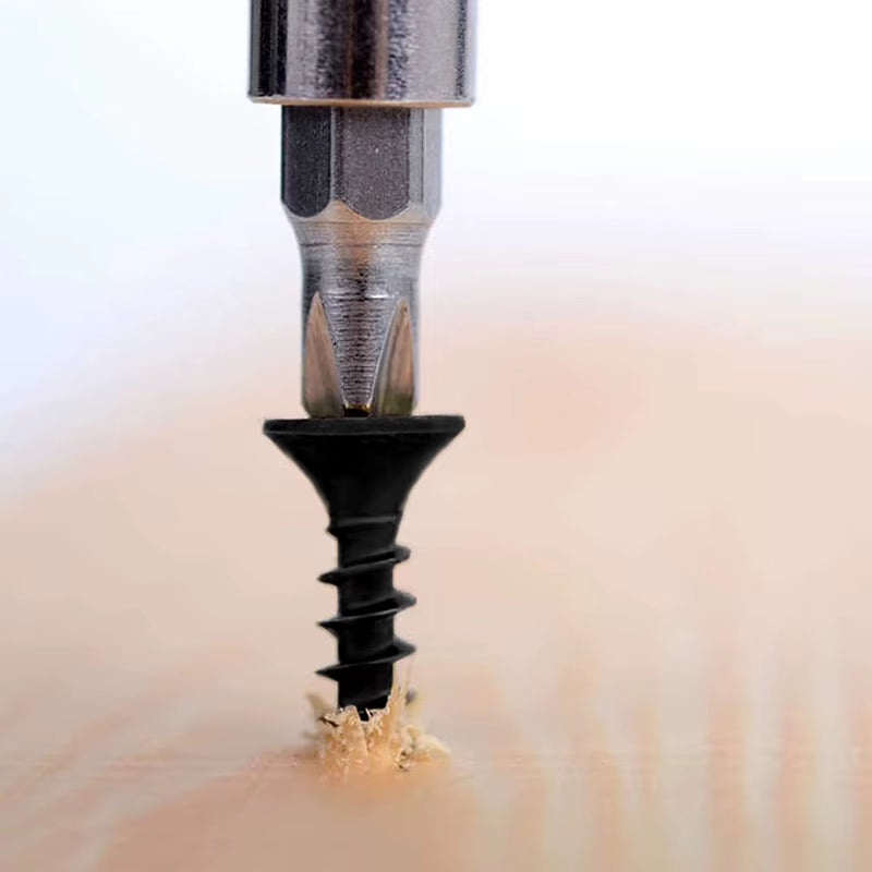 50Pcs M3.5 Black Flat Head Phillips Self-Tapping Screws Cross Recessed Tapping Screws Drywall Wood Screw Home Hardware Tool