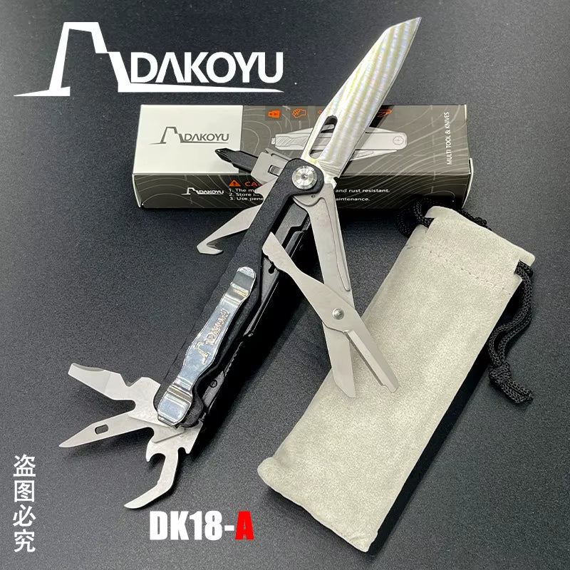 NEW  18 in 1 Folding Multitool Multi-Functional Combination Tool Folding Scissors EDC Outdoor Equipment