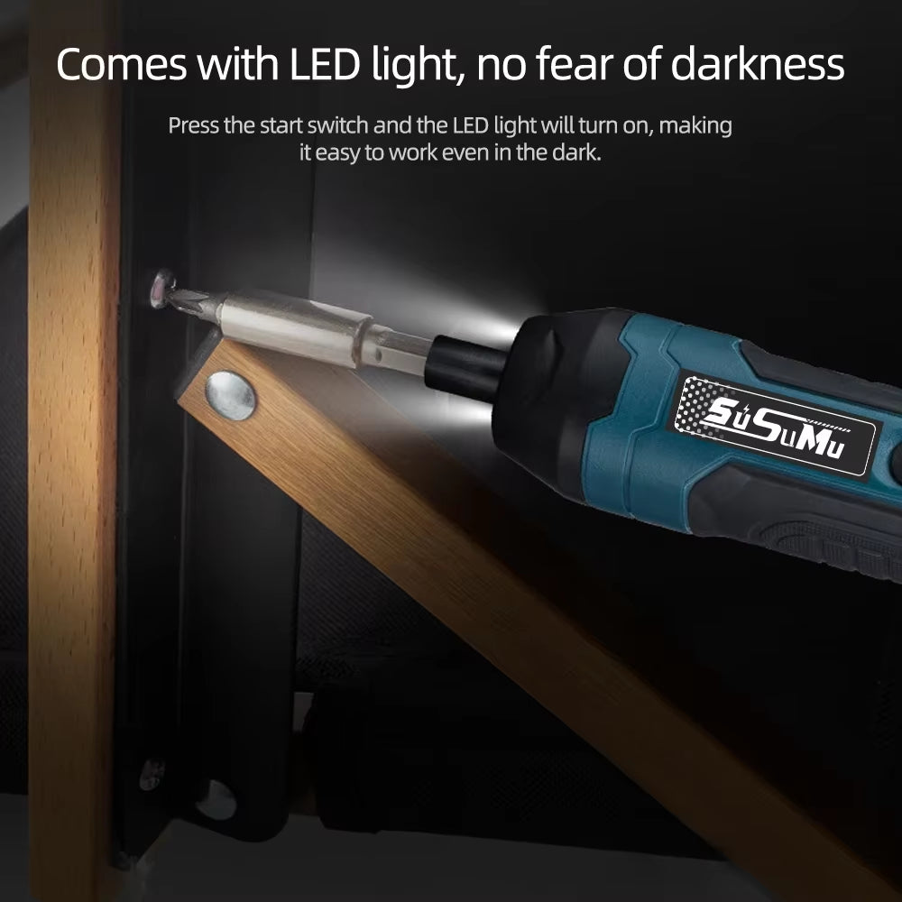 Mini Electric Screwdriver Set USB Rechargeable 1300Mah Adjustment Power Dril Multi-Function Disassembly Torque Repair Tools Kit