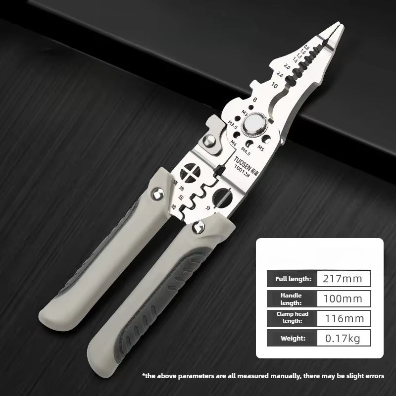 Multitool Wire Stripping Pliers Electrician Hand Tools Crimper Cable Cutter Adjustable Automatic Wire Stripper Tool