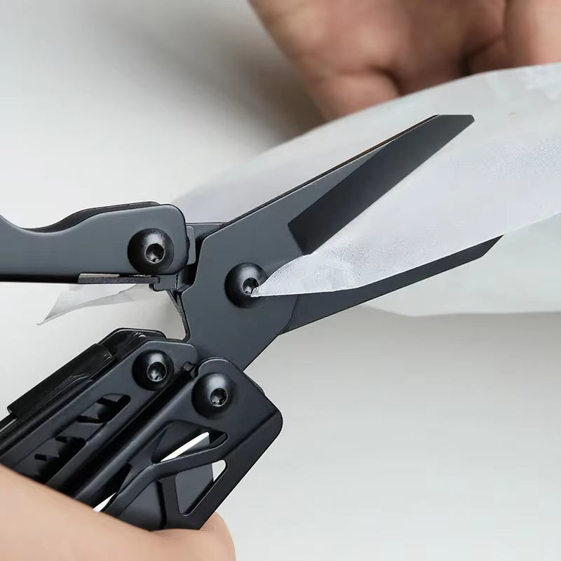 Black Knight 11 in 1 Multitool Pliers EDC Outdoor Survival Folding Scissors Multi Tool with Optional Kydex Sheath