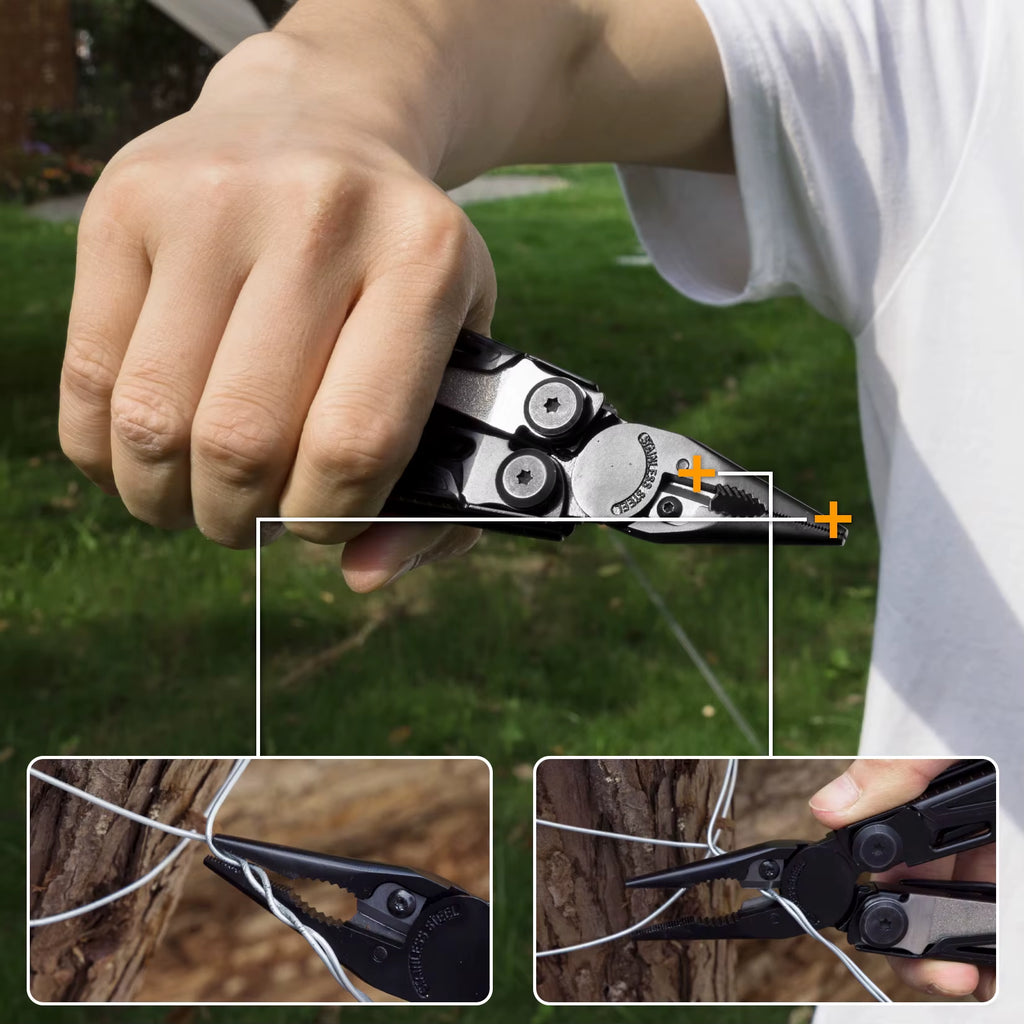 FLISSA 16 in 1 Camping Multitool Multi Plier Folding Plier Wire Stripper Outdoor Pocket Mini Portable New Arrival