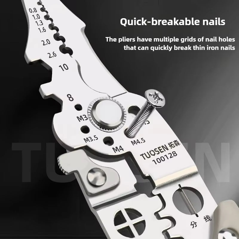 Multitool Wire Stripping Pliers Electrician Hand Tools Crimper Cable Cutter Adjustable Automatic Wire Stripper Tool