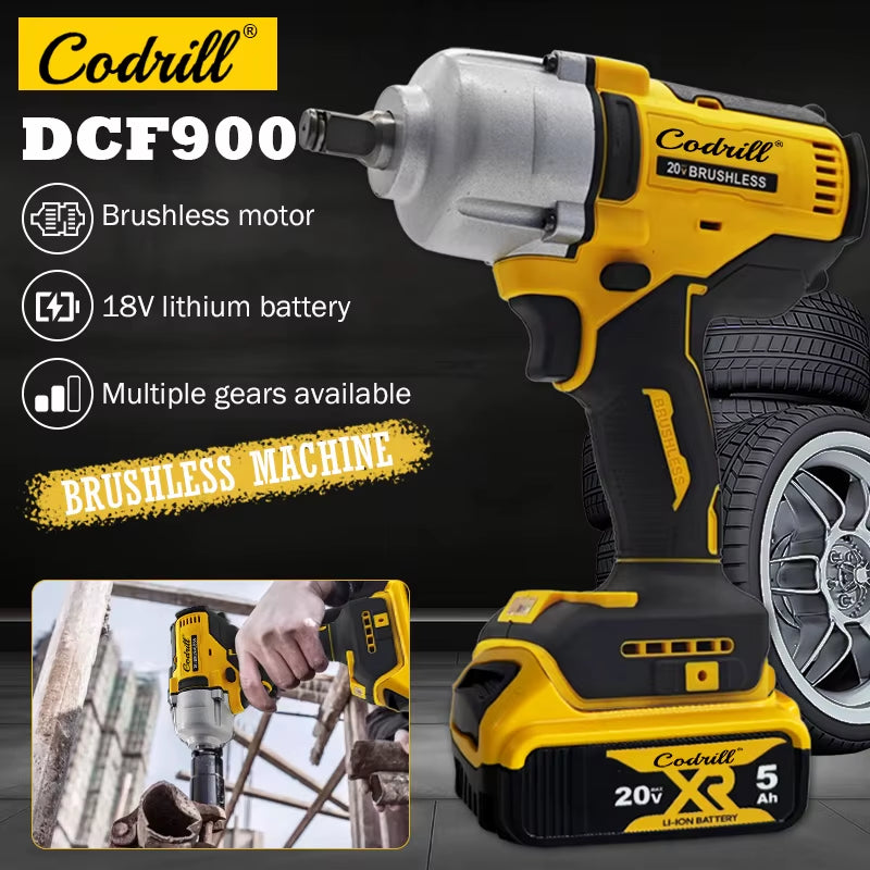 For Dewalt Battery PIN DCF900 Electric Impact Wrench 2600RPM Cordless Brushless 1/2" Three Speed Adjustment Tire Removal Tool