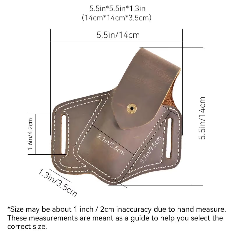 -Genuine Leather Sheath for Leatherman, SOG Multitool Holster, Outdoor Work Tool Holder, EDC Belt Pouch, Multi-Tool Case