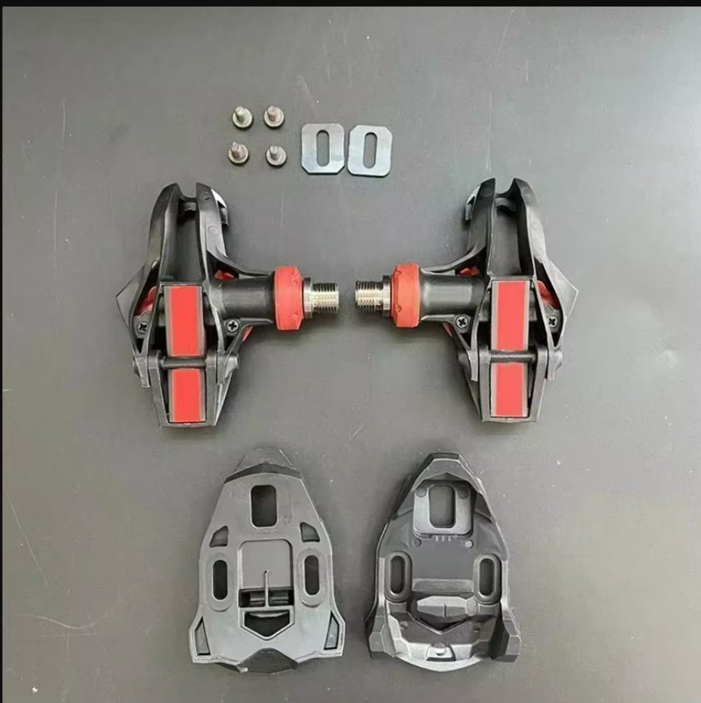 Bike Pedals - Large 500Mm² Contact Area Clipless Power Transfer Ultra Lightweight Body Adjustable Tension Road Bike