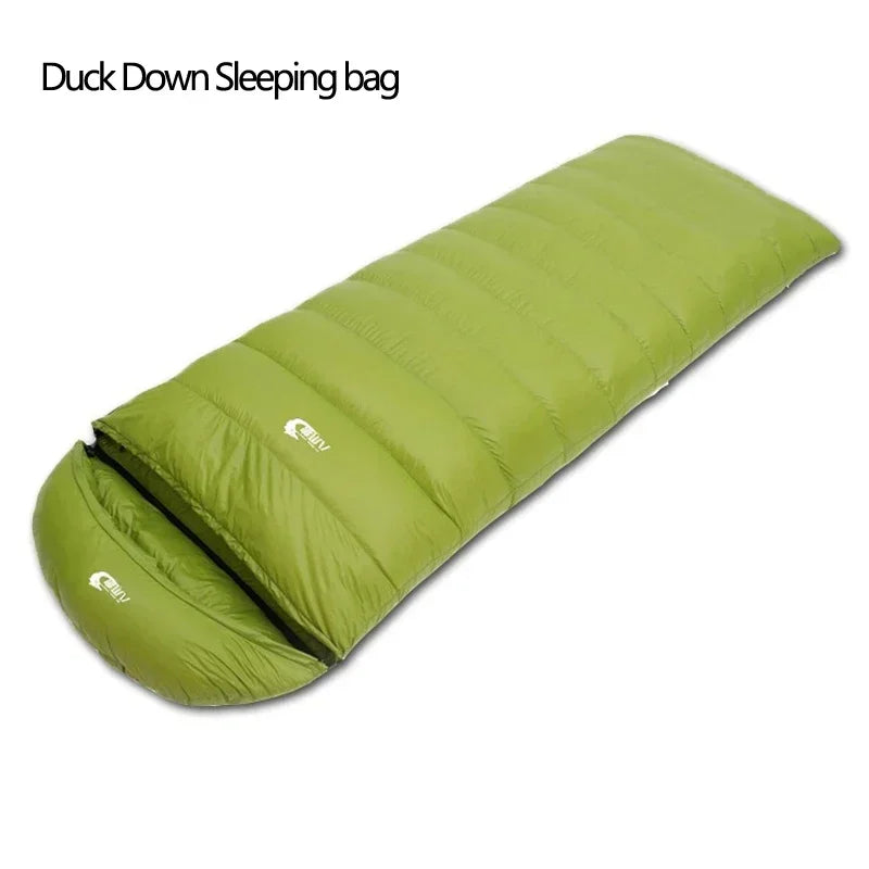 White Duck down Outdoor Camping Sleeping Bag Suitable for Adult Winter Keep Warm