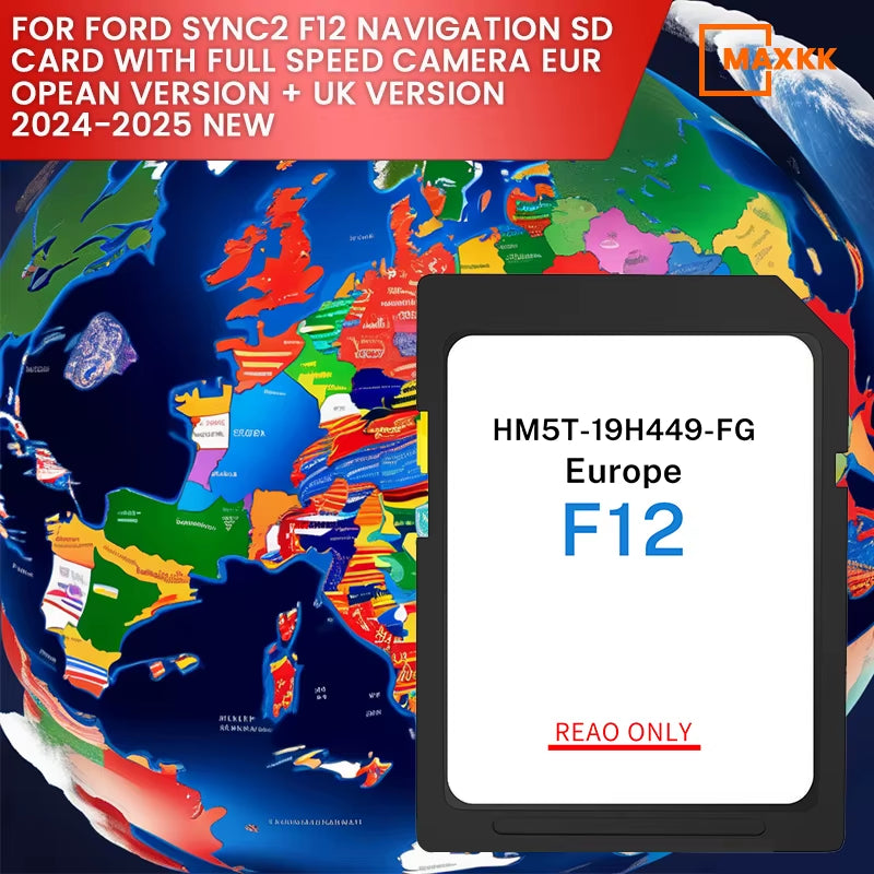 2024/2025 GPS SD CARD for FORD SYNC2 F12- EUROPA+UK CON AUTOVELOX UPDATE LATEST VERSION