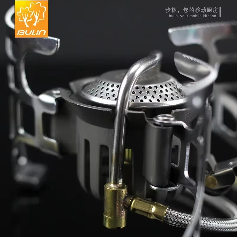 Bulin Stainless Steel Outdoor Foldable High Altitude Burnner Furnace Split Type Gas Stove for Camping Survival Hiking Picnic T4A