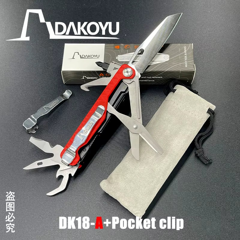 NEW  18 in 1 Folding Multitool Multi-Functional Combination Tool Folding Scissors EDC Outdoor Equipment