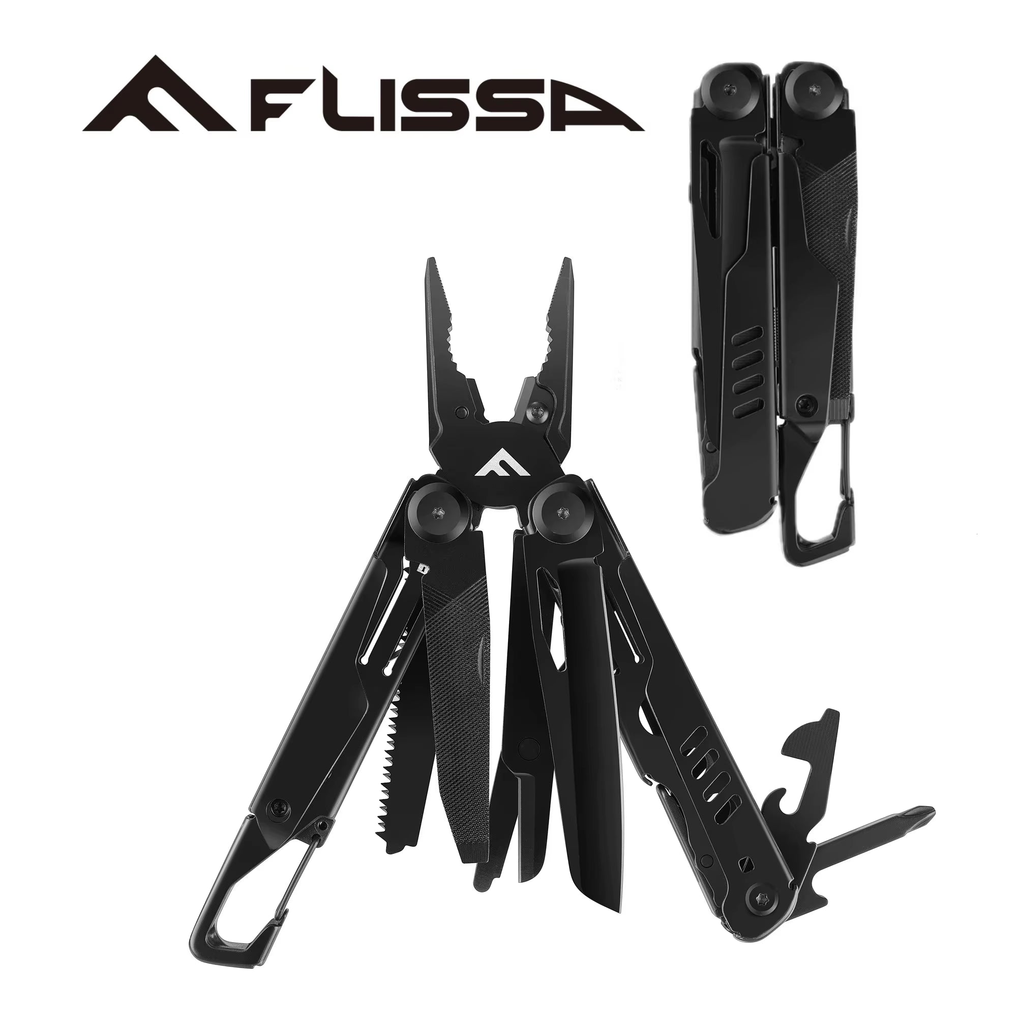 FLISSA 16 in 1 Camping Multitool Multi Plier Folding Plier Wire Stripper Outdoor Pocket Mini Portable New Arrival