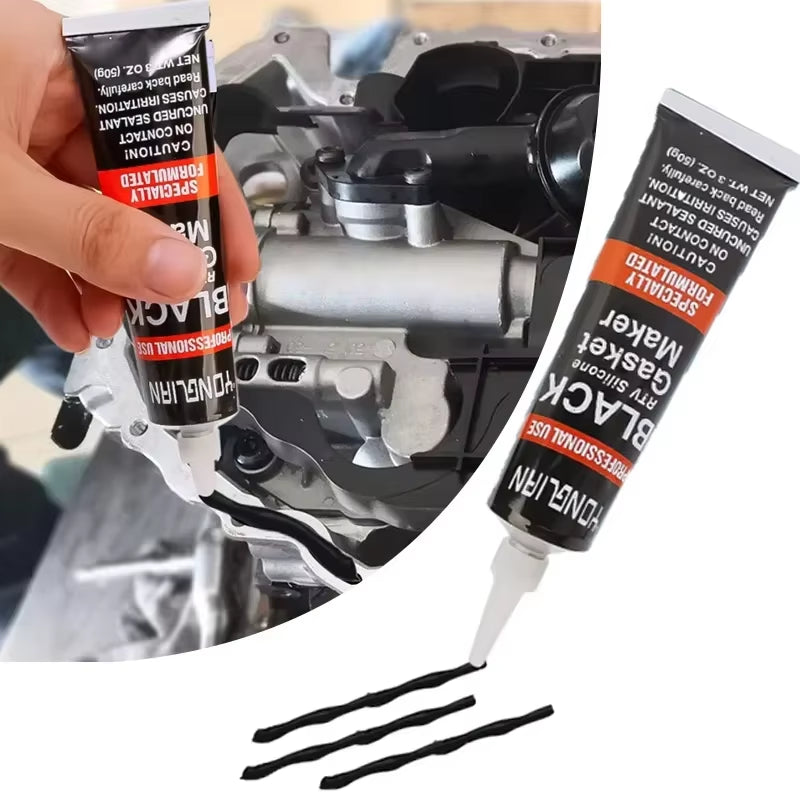 Automotive Gasket Sealant Car Engine Black Silicone-Free Sealant Universal Waterproof Oil-Resistant Adhesive Glue Repair Sealer